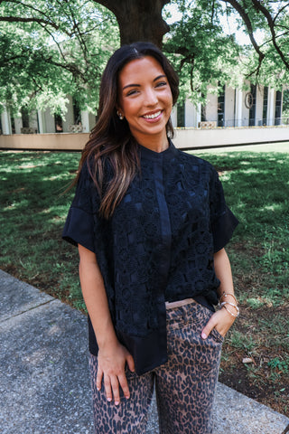 For once in my life • black crochet top