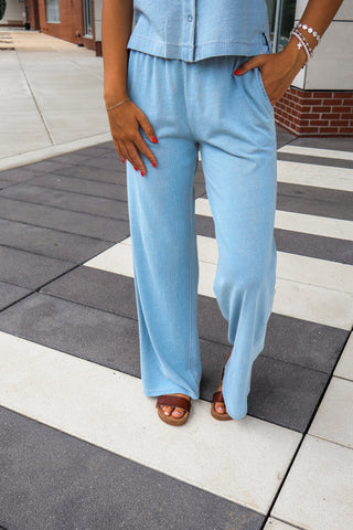 Leisure Lane Pant Set • Faded Blue