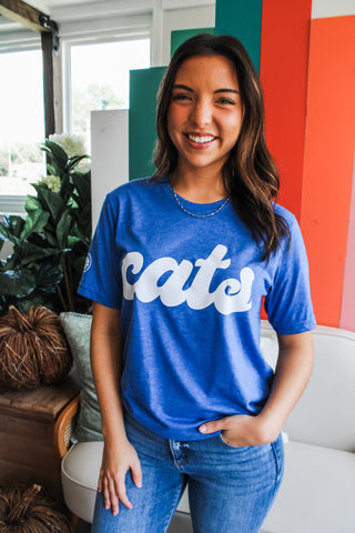 All About Cats Graphic Tee • Heather Blue
