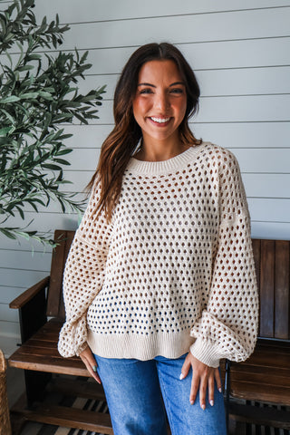 Coastal Fall Sweater • Cream