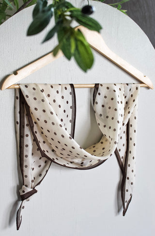 Dotted Darling Sheer Scarf • Cream