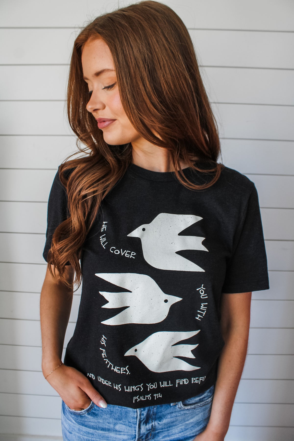 Under His Wings You Will Find Refuge Graphic Tee