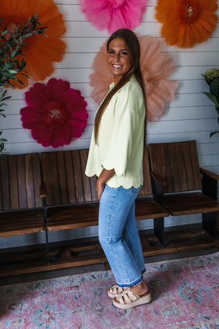 Sought-After Scallop Top • Bright Lemon