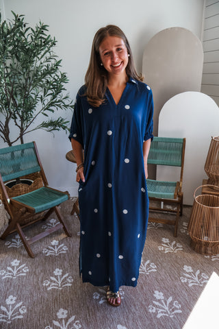 Wonderful Weekends Midi • Navy Dot