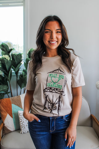 Billy Bob Loves Charlene Graphic Tee • Biege