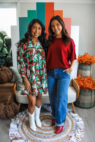 Upstate Escape • Brown Floral - FINAL SALE