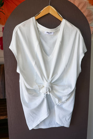 Summer Sale 57 • White Oversized High Low Tee - FINAL SALE