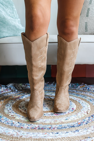 Sahara Tall Western Boot • Camel
