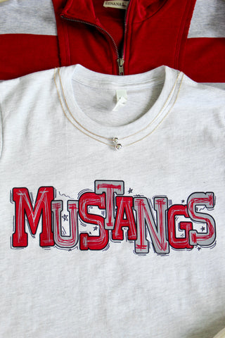 Go Mustangs Graphic Tee • Ash Grey