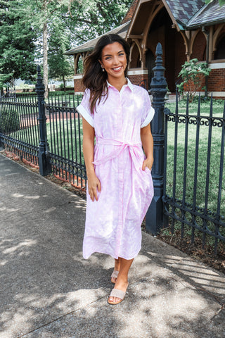 Pretty & Polished Shirtdress • Pink