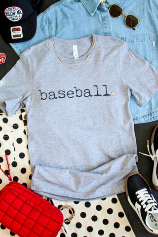 Simply Baseball Graphic Tee • Heather Grey