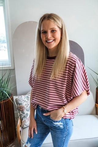 Fall Into Stripes • Plum