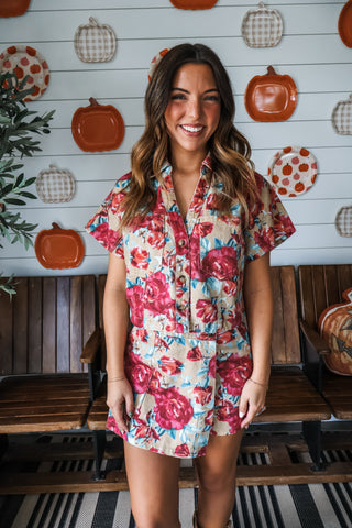 Autumn Romance Denim Top • Tan