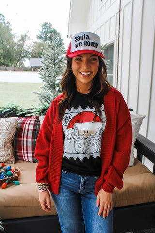 Winter Woodlands Cardigan • Red