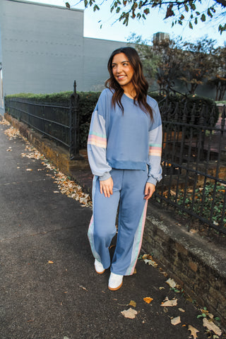 Most Wonderful Time Pant Set • Denim Blue