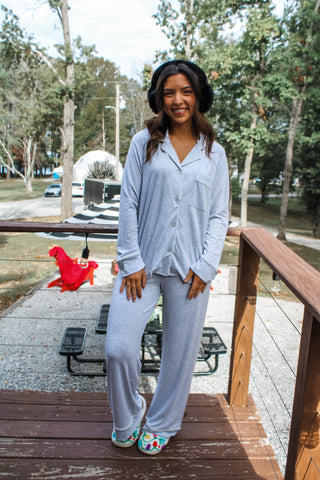 Christmas Eve Comfort Pajama Set • Heather Grey