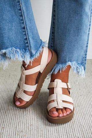 Mara Fisherman Sandal • Beige
