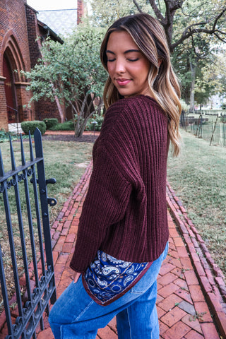 Timeless Twist Ribbed Sweater • Dark Chocolate