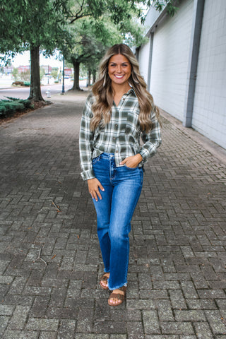 Make it work • green flannel - FINAL SALE