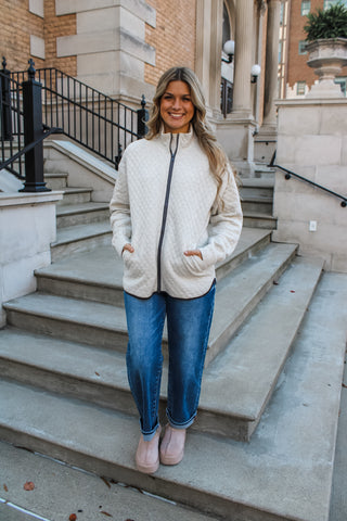 Holiday Hustle Zip Up • Heather Ivory
