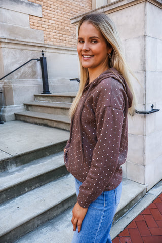 On Point Waffle Knit Hoodie • Mocha