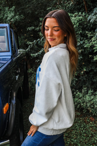 Jesus/Faith Reversible Pullover • White/Ash Grey