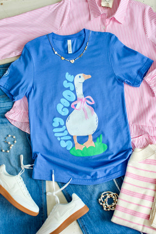 Silly Goose Springtime Graphic Tee • Blue