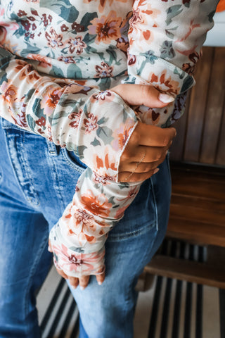 Harvest Florals Mesh Top • Multi