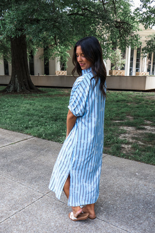 Stripes Social Midi • Blue Floral
