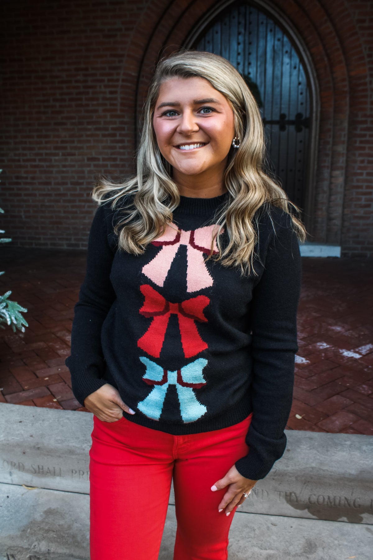 Festive Favorite Bow Sweater • Black