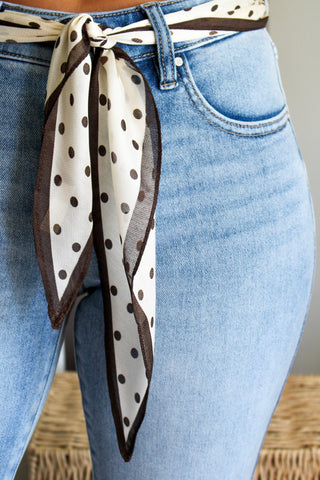 Dotted Darling Sheer Scarf • Cream