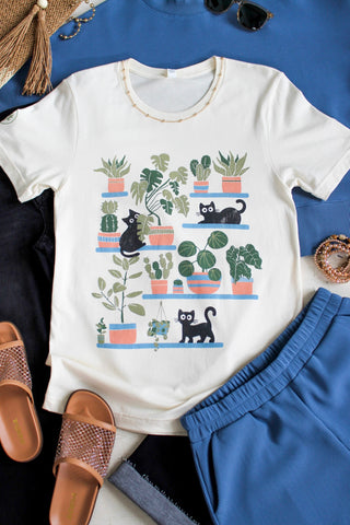 Purr-fectly Planted Graphic Tee • Cream