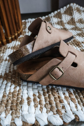 Bowen Buckle Clog • Taupe