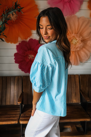 Meet Me There • Turquoise Stripes