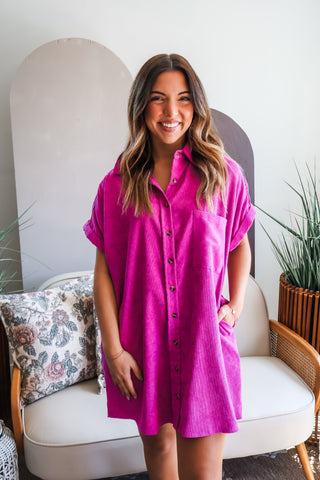 Fall Frenzy 19 • Corded Pocket Shirtdress - FINAL SALE