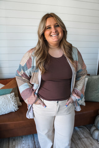 Gather Around Knit Cardigan • Multi - PLUS