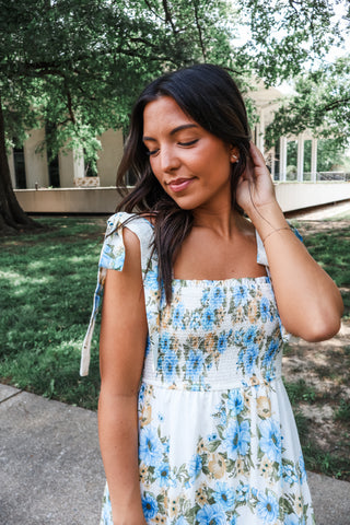 Summer Reverie Floral Midi • Blue