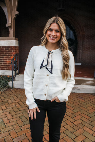 Uptown Chic Cardigan Sweater • Cream