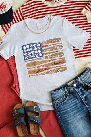 Take Me Out To The Ballgame Graphic Tee • Ash Grey