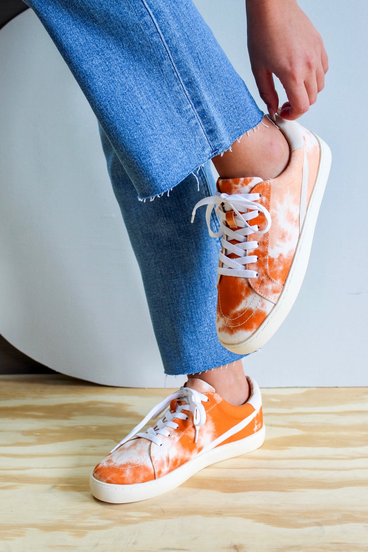 Lauren Lace Up Sneaker • Orange Cloud