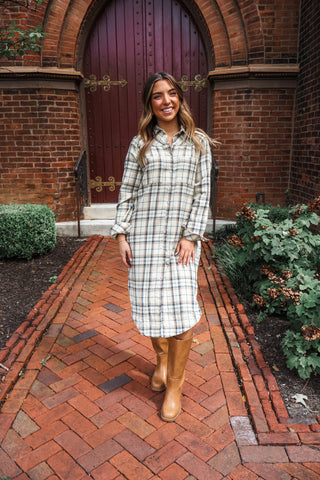 Fall Farmhouse Shirtdress • Butter Plaid