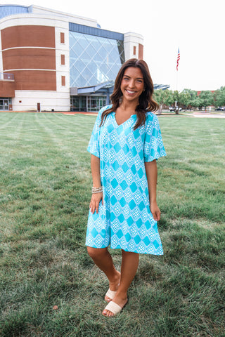 Pretty Pop Of Print • Turquoise