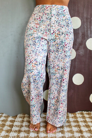 Late Bloom Floral Pants • Blush