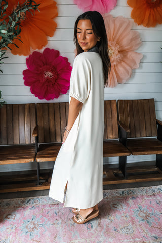 Meet In The Middle Midi • Cream/Grey