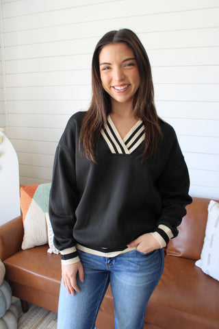 Fall Forward Polo Pullover • Black