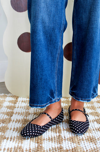 Piper Polka Dot Flat • Black
