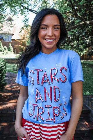 Stars & Stripes Graphic Tee • Royal Blue
