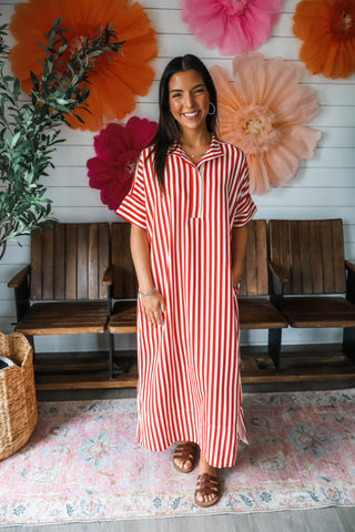 Striped Sensation Midi • Red