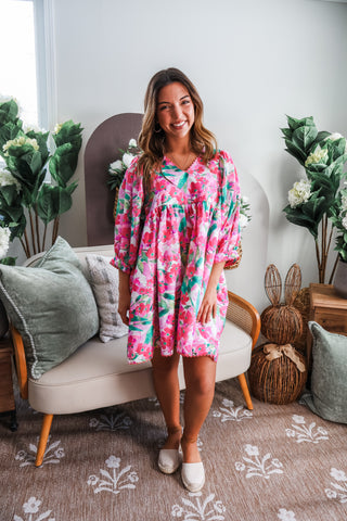 Bellflower Blooms Pocket Dress • Pink