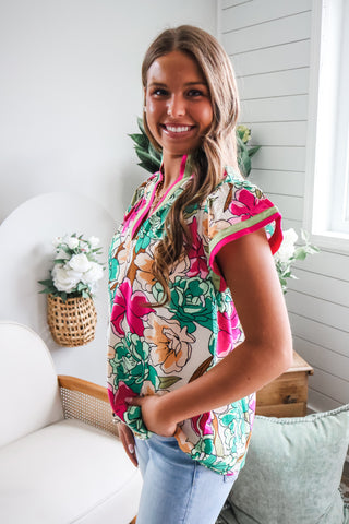 A Floral Statement • Pink/Green